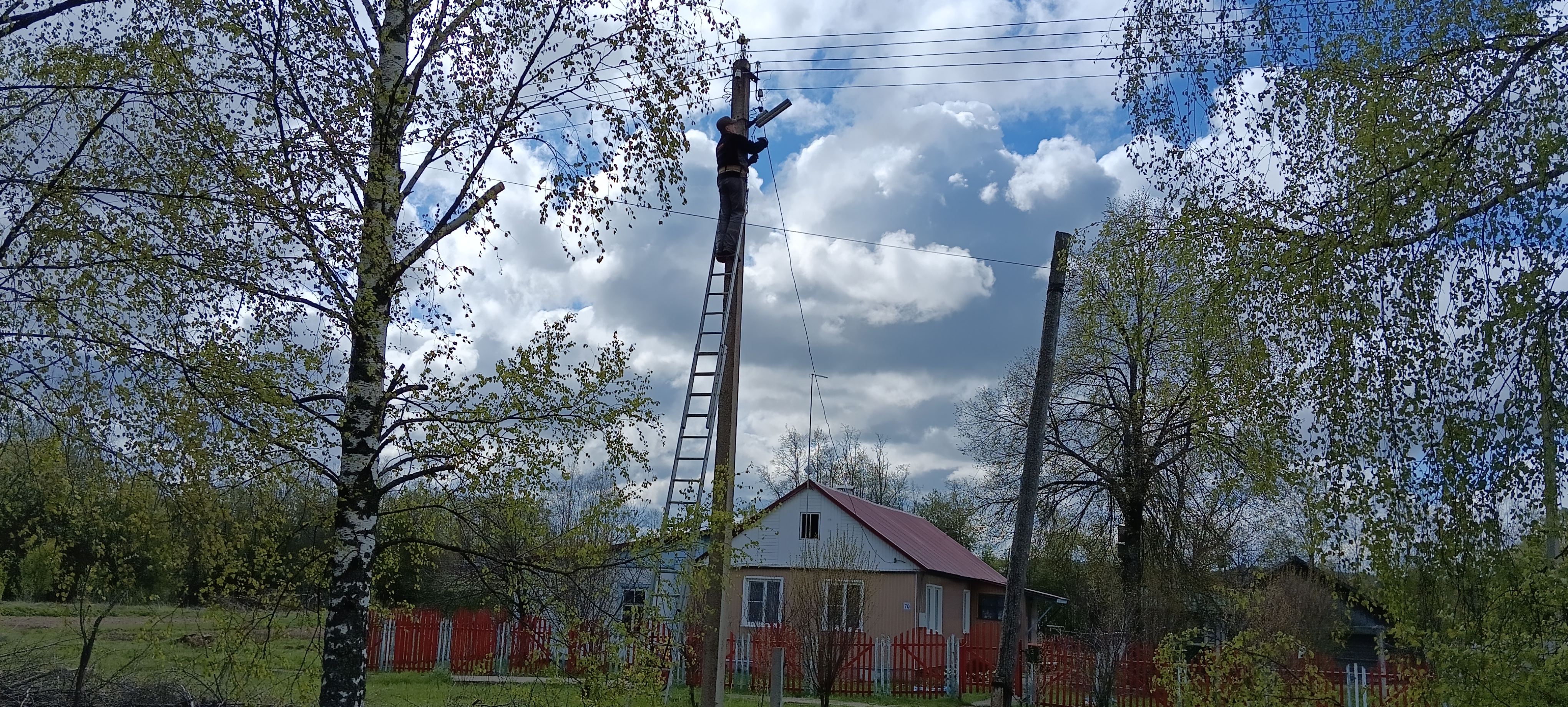 Ремонт уличного освещения.