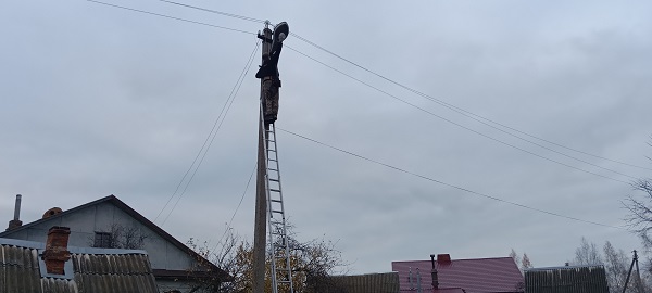 Ремонт уличного освещения.